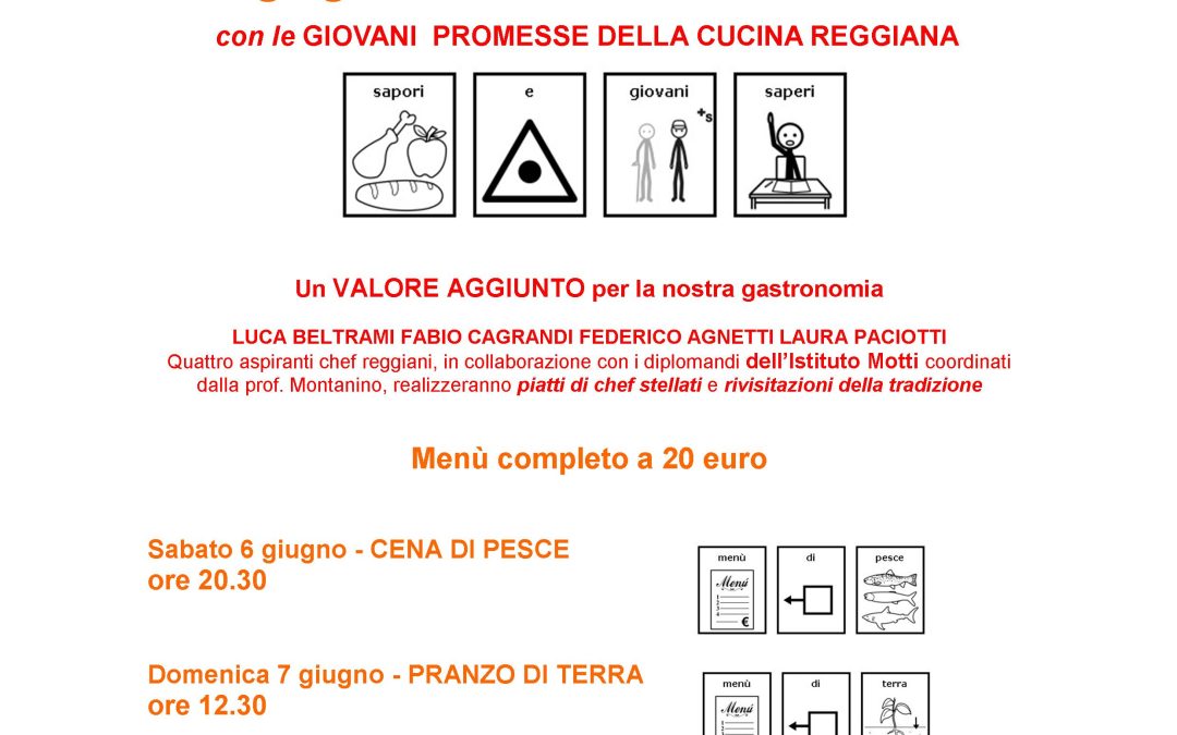 6 e 7 GIUGNO AL PARCO LAVEZZA DI ALBINEA “SAPORI E GIOVANI SAPERI”